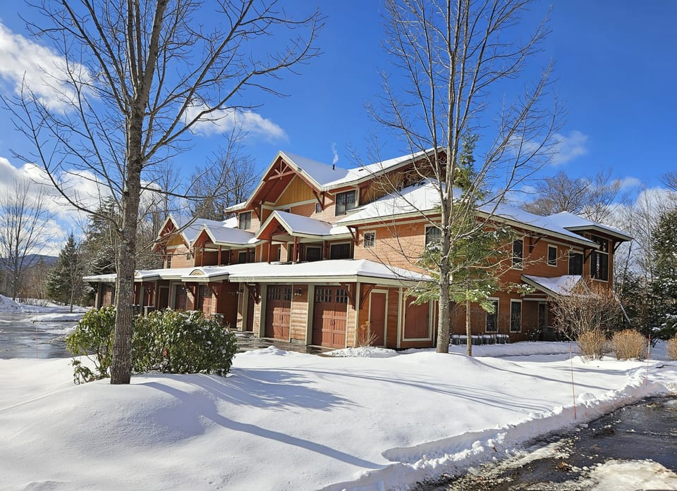 Condo in winter - lower front