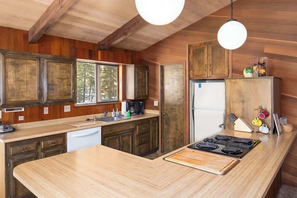 Kitchen with Ample Counter Space, Dishwasher and Fully Stocked with Cookware