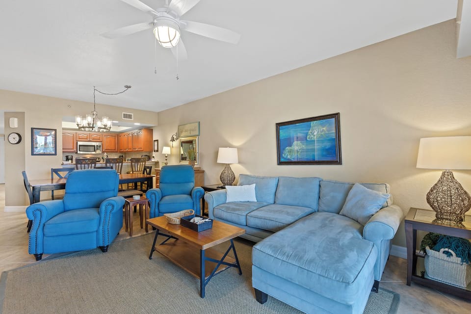 Living room with comfy furnishings