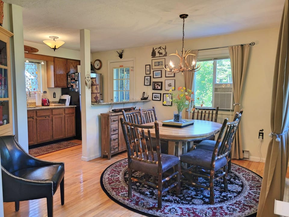 Dining area and kitchen