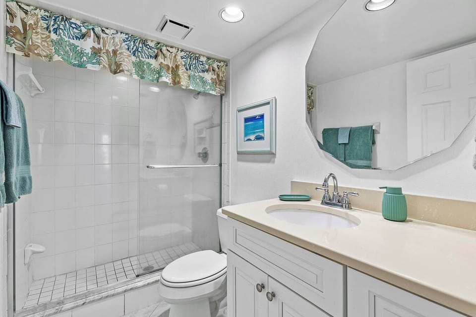 Primary bathroom with walk-in shower