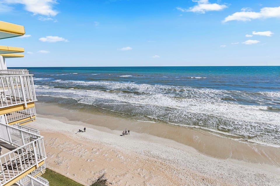 Beach views from the balcony