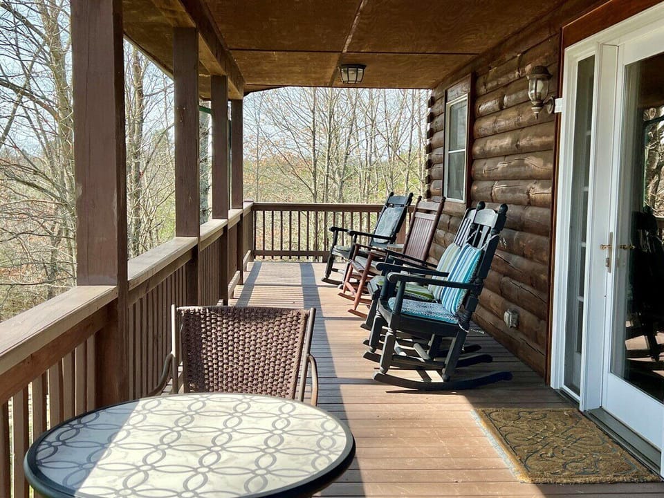 Rockers on Covered Deck with Mtn Views