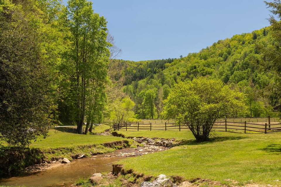 Leatherwood Mountains Community Equine Pastures at Main Entrance 