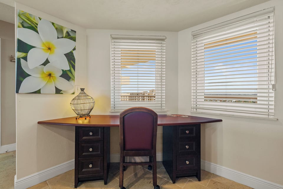 Desk Space in Open Concept Kitchen