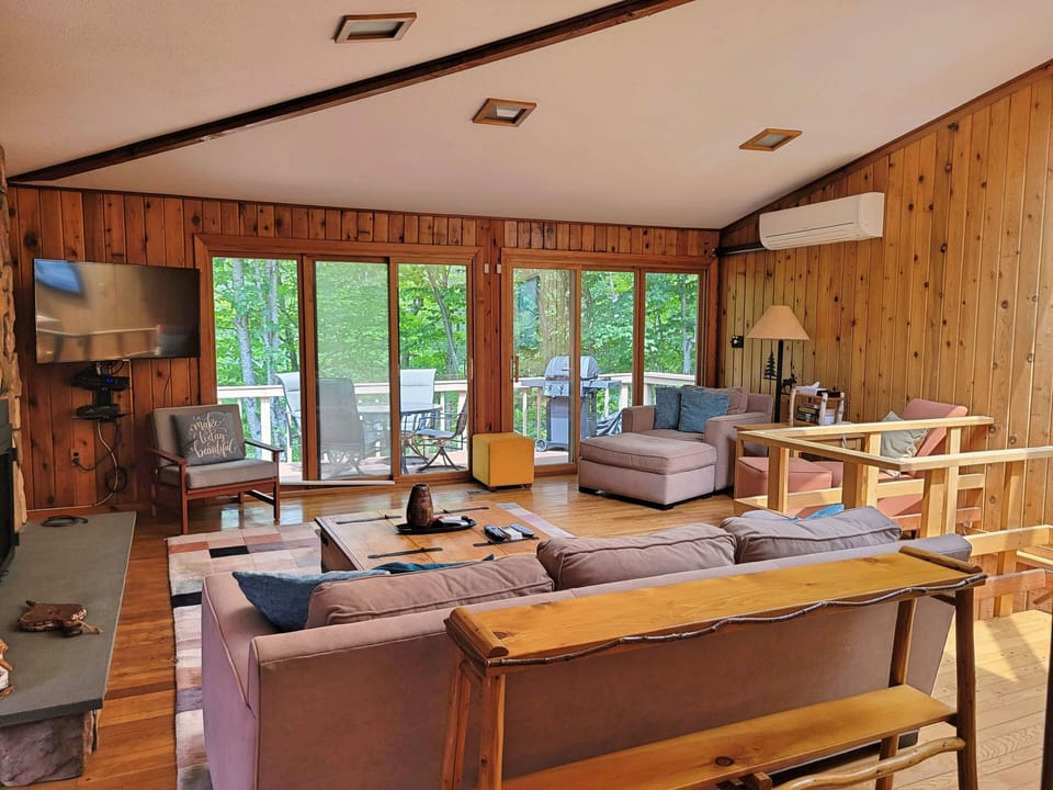View to Living Room, AC and Deck