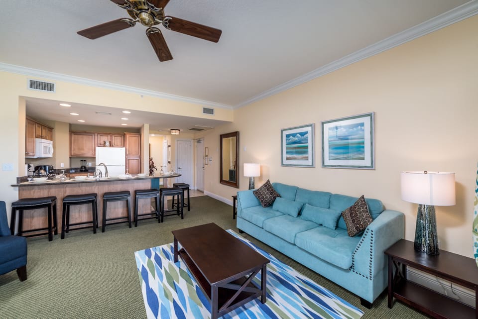 Living area of condo in Orlando`s finest Resort