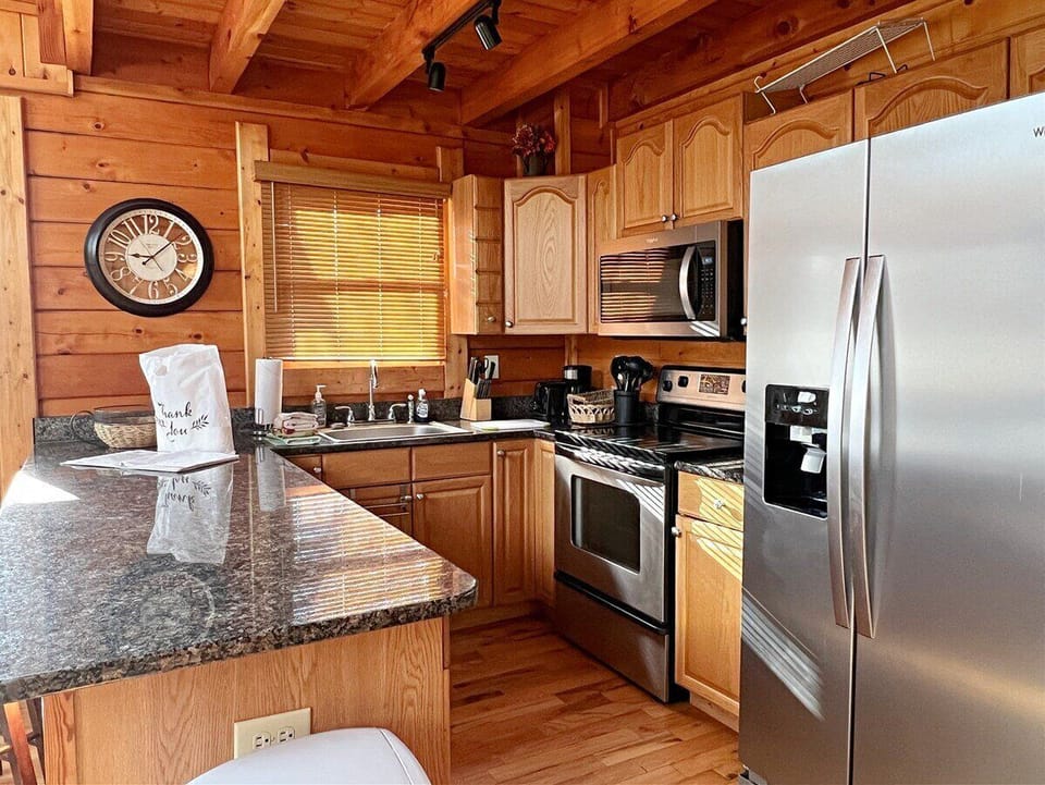 Kitchen, Open to Dining & Living Room Area