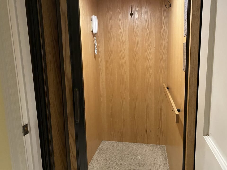 The private elevator takes you to every floor with ease