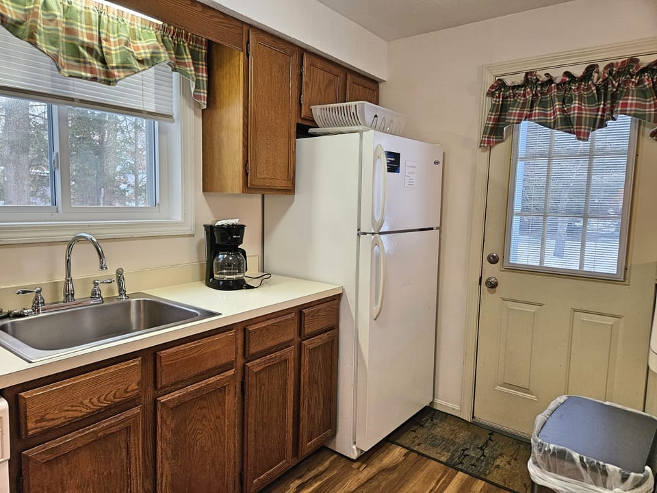 Kitchen with back entry