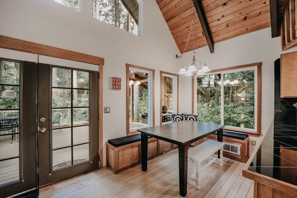 Indoors, Hardwood, Stained Wood, Door, Window