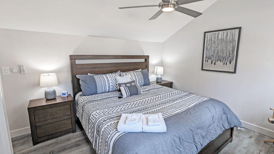 To the right of the top of the stairs, The Upstairs Bedroom