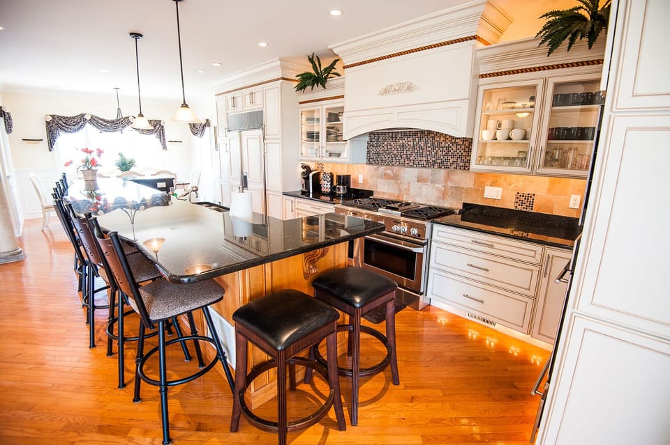 Gourmet Kitchen with 2 dishwashers, Sub Zero Refrig, 6 burner stove and 3 ovens.