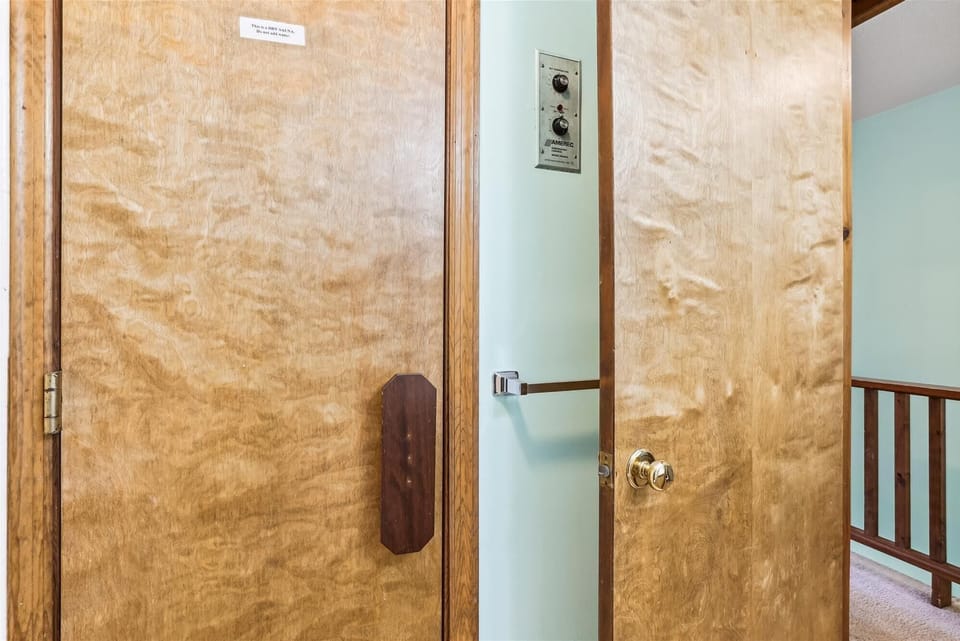 Door to the sauna.