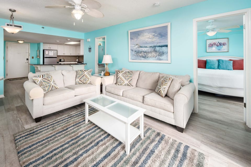 Living room with sleeper sofa