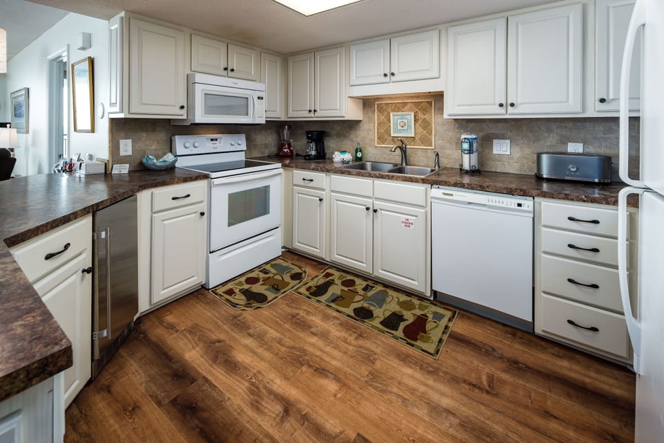 Kitchen with stand alone ice maker
