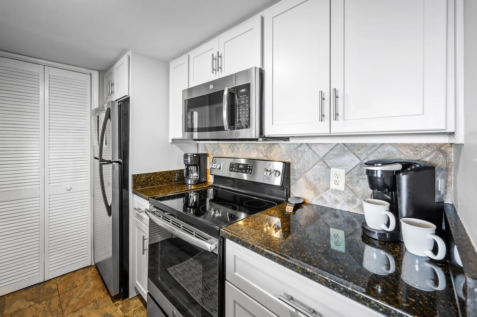 Keurig and regular coffee maker.