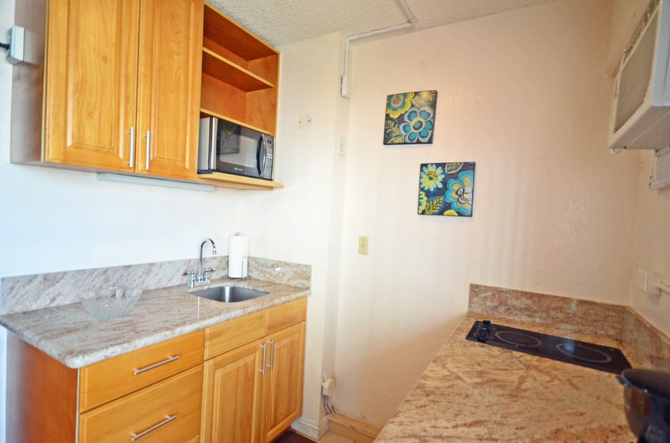 Full kitchen with all essentials and lots of space to cook!
