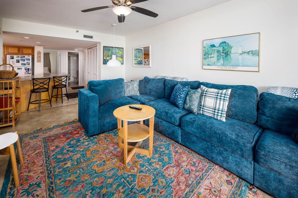 Living room seating and bar seating