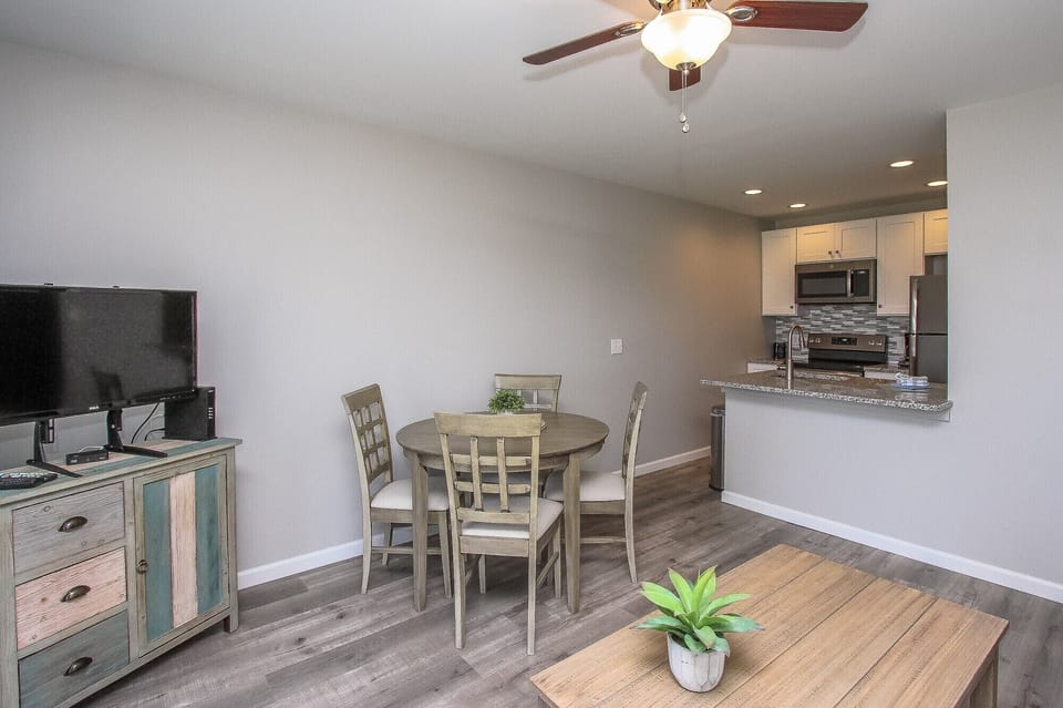 Ocean Dunes 107 - Dining Area - Living room /dining and Kitchen Area.