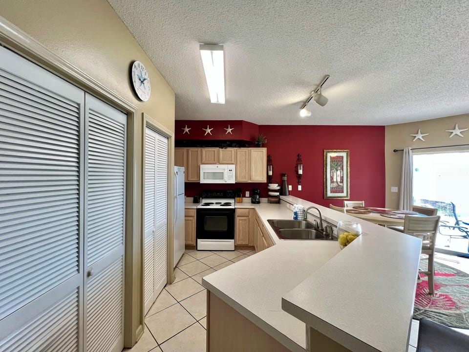 Your fully equipped kitchen features modern appliances and ample counter space for preparing meals during your stay.