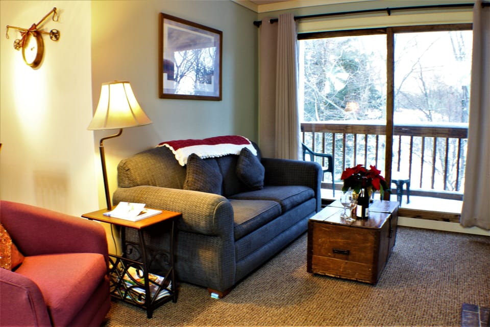 Open the sliding doors and step out onto your own private deck for fresh air and beautiful views