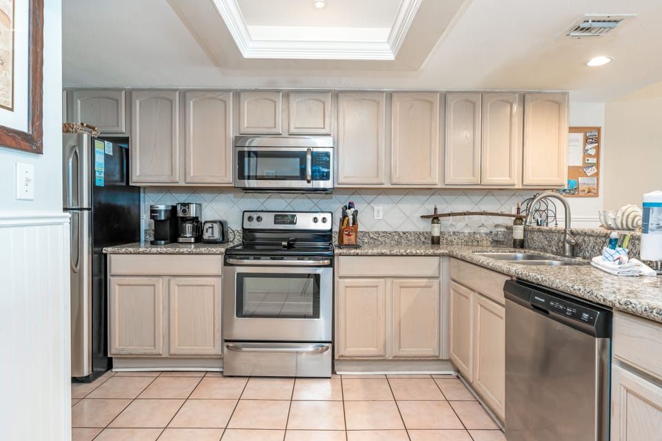 Skip the hotel mini-fridge! Book here and enjoy a fully-equipped kitchen!