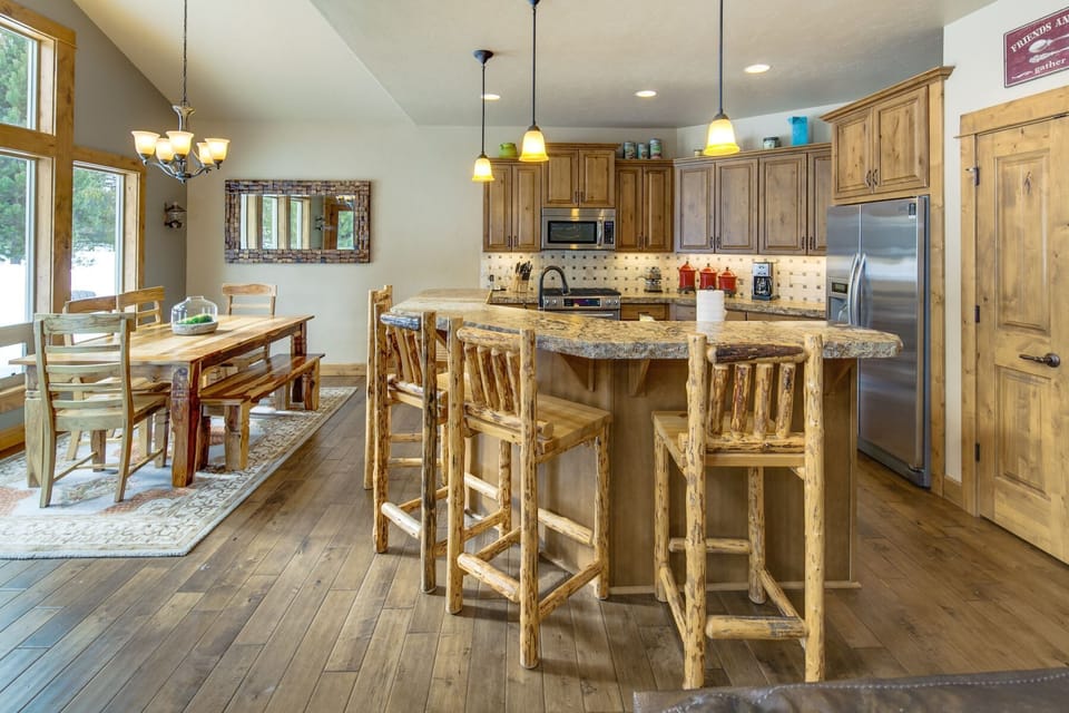 Hardwood floors accentuate the beauty of the home