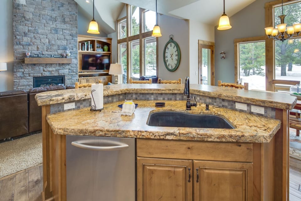 Watch TV, talk, or just enjoy the views from the island