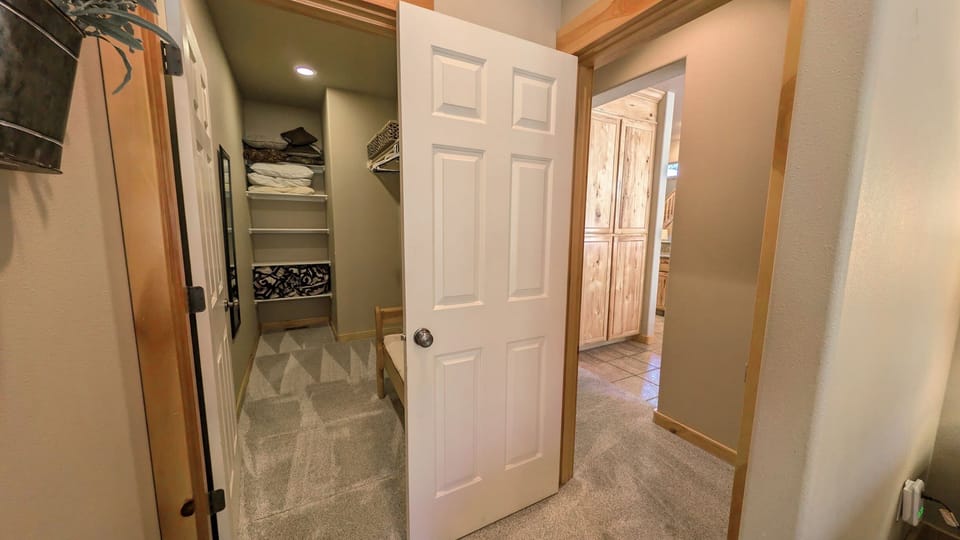 The Downstairs Primary Bedroom, walk-in closet