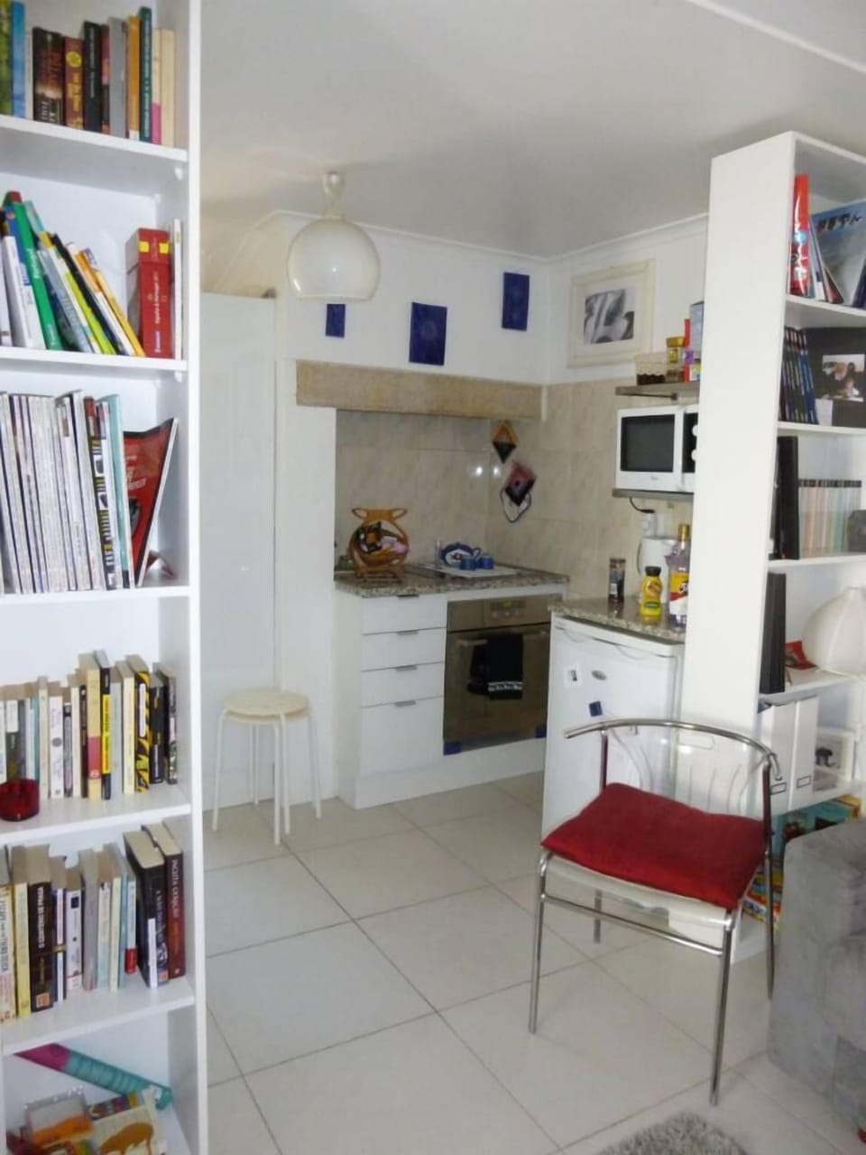 view from the living room to the kitchen