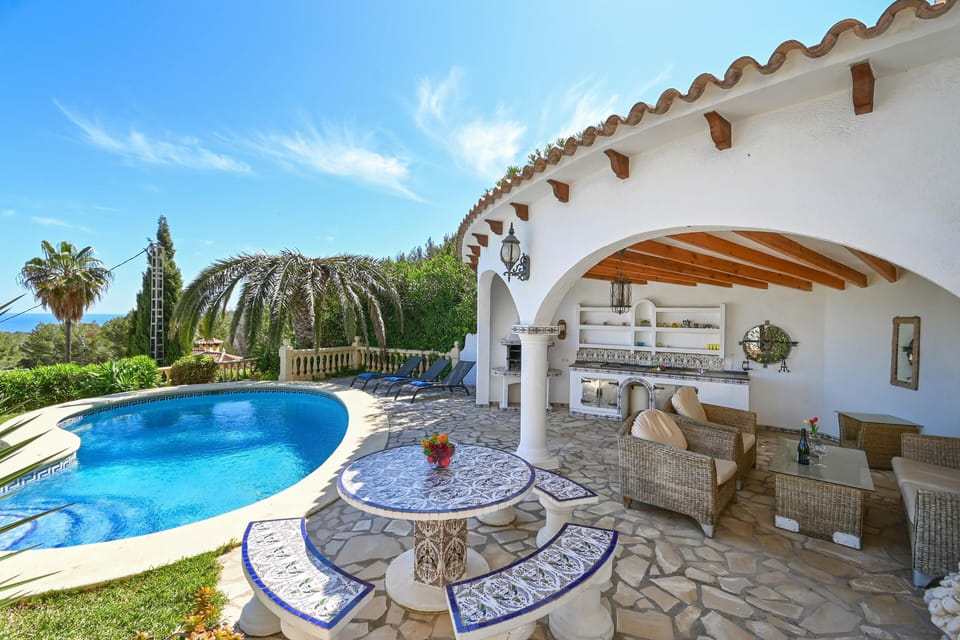 Terrace and pool