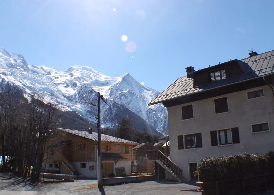 Germain with the Bossons Glacier behind
