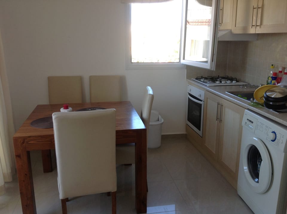 There is also large fridge freezer not in this shot .