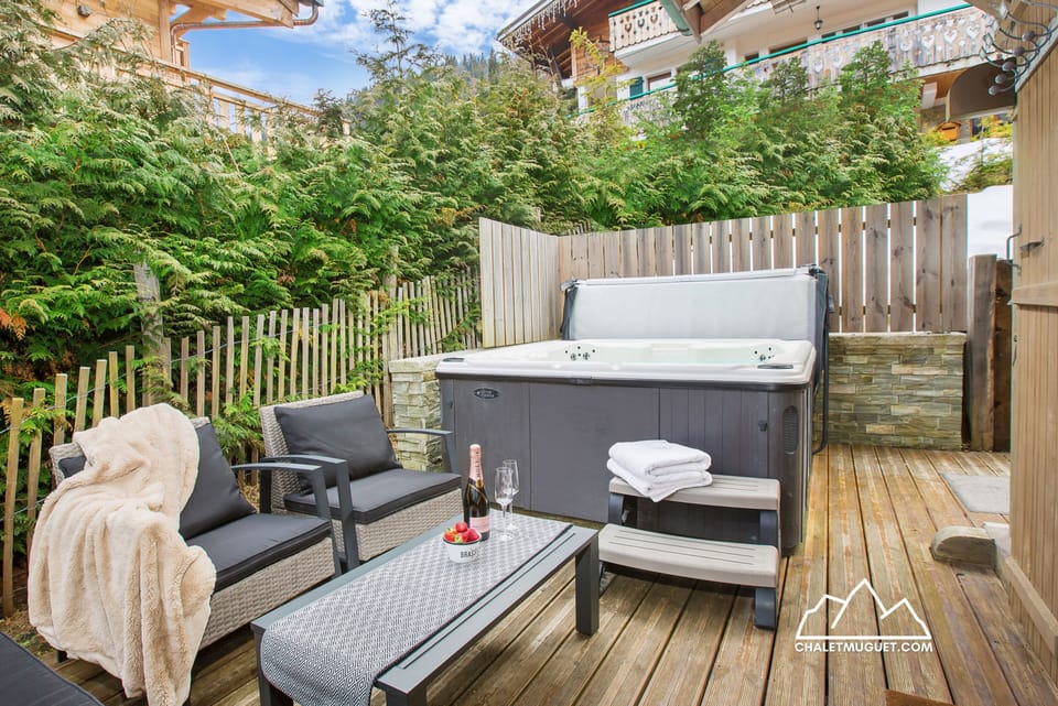 With a private hot tub, this is the perfect place to relax after a long day.
