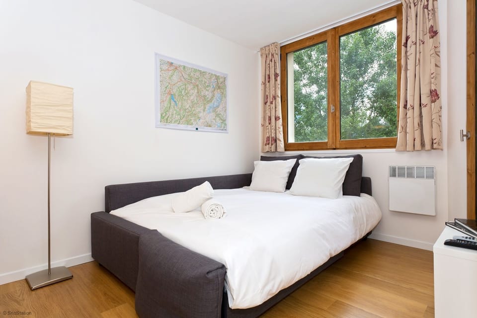 Double sofa bed in living space