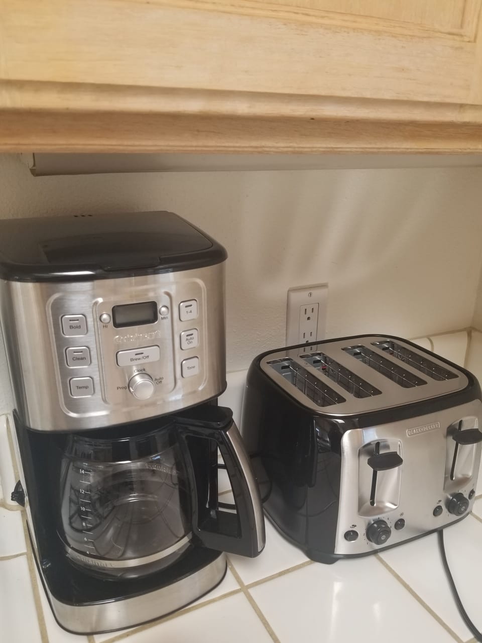new coffeepot and new toaster