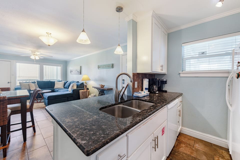 Island breakfast bar for casual dining