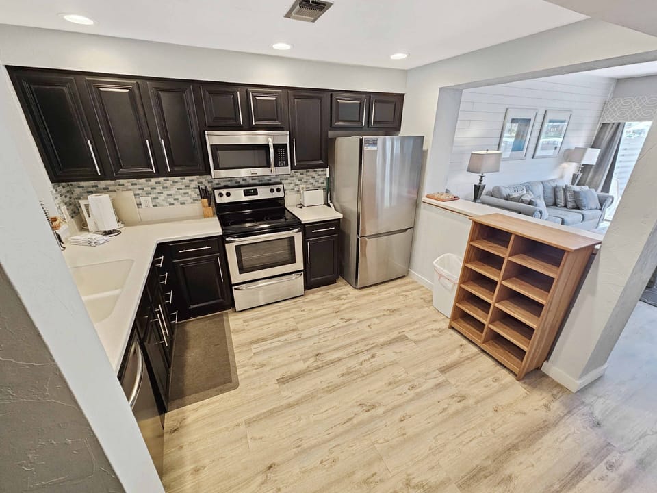 Open kitchen area