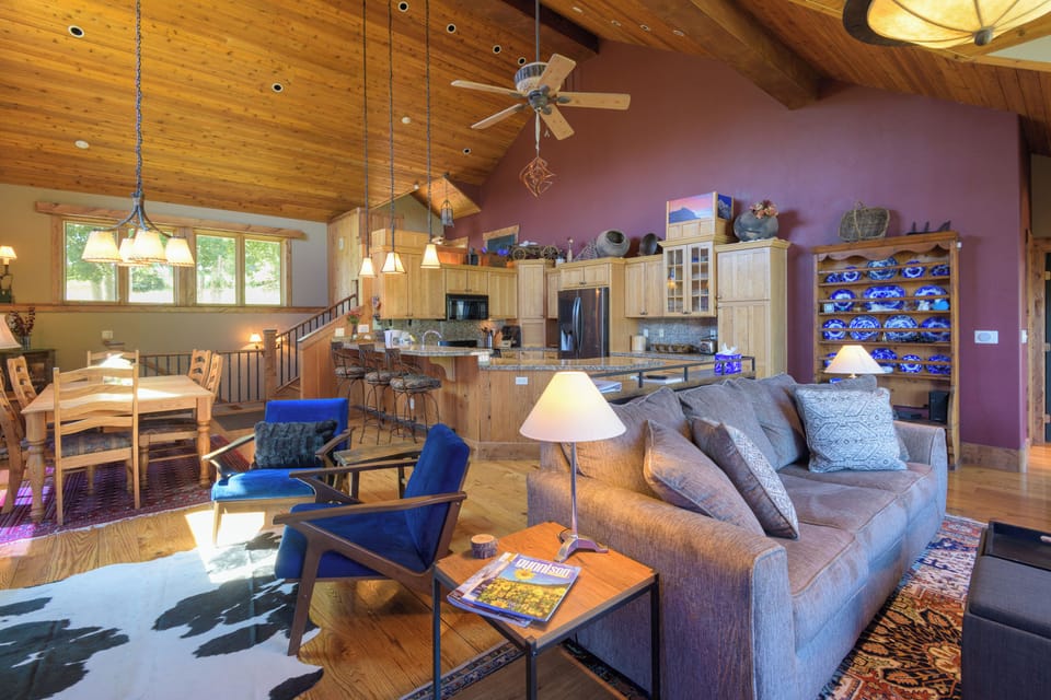 The open concept great room is perfect for large family gatherings