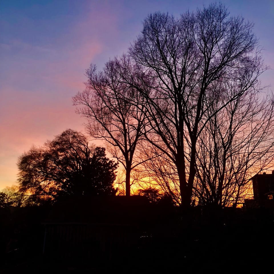 Sunset from the kitchen