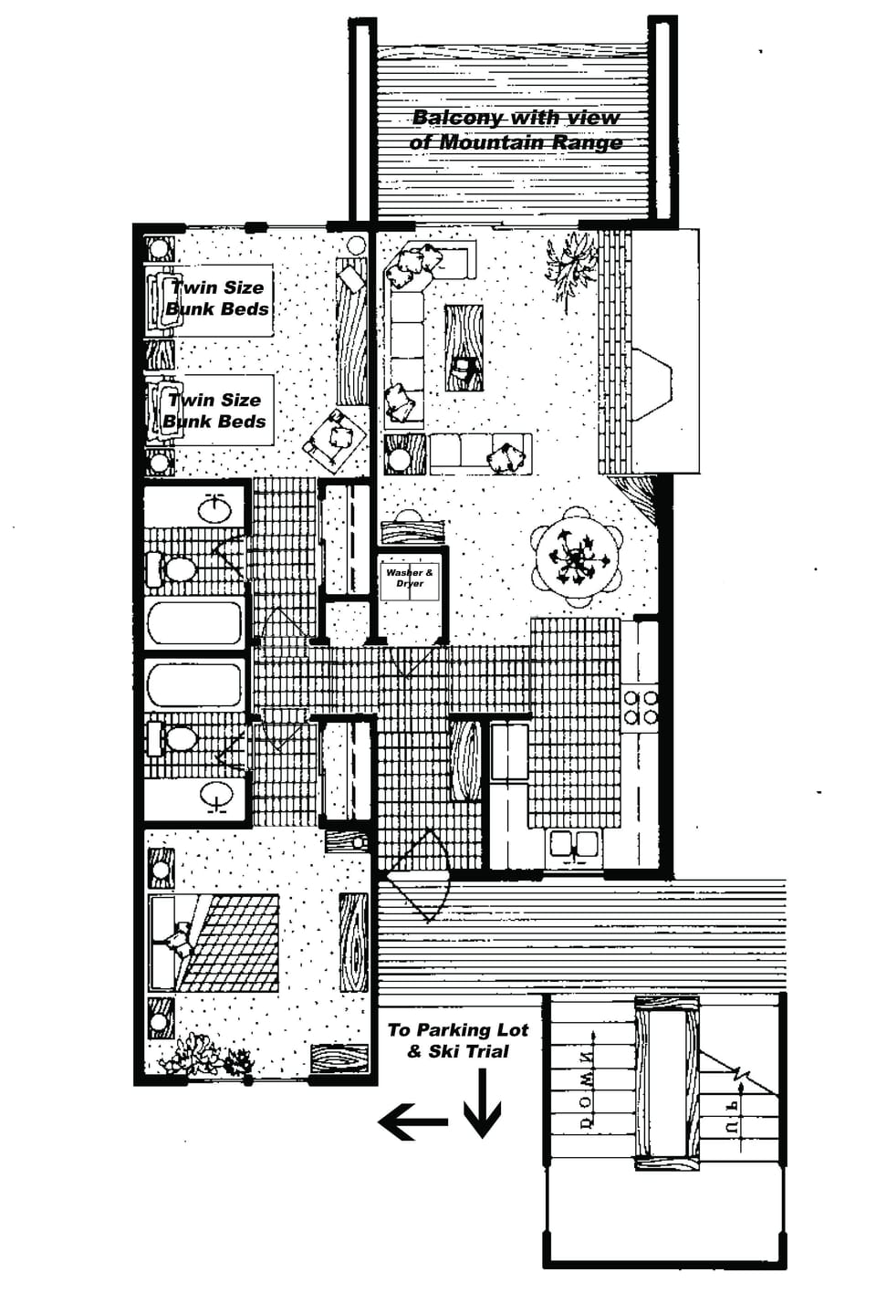 Condo Lay Out - Not to Scale