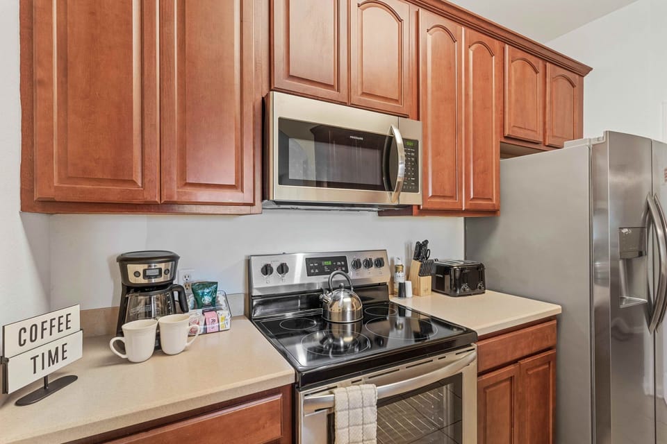 Kitchen Chic: Indulge in the charm of our condo kitchen, a stylish space equipped with everything you need for a seamless and enjoyable cooking experience