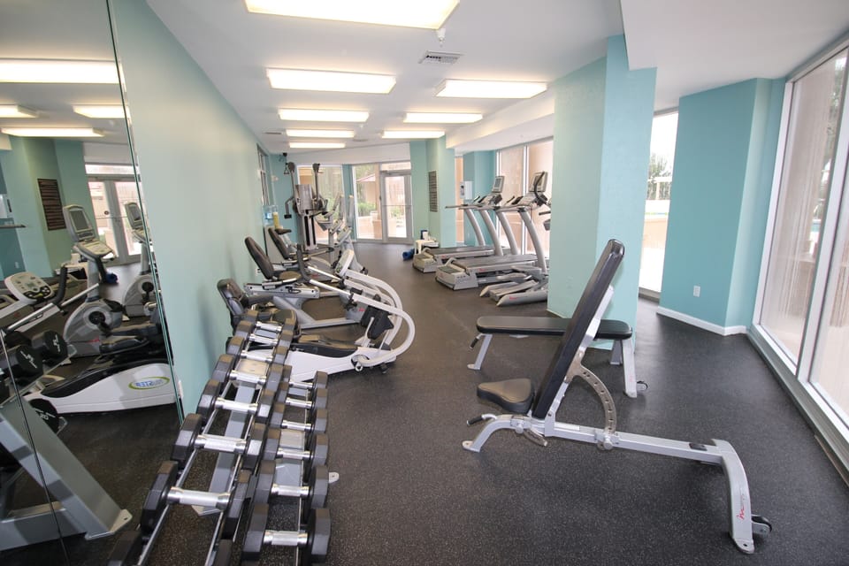 Fitness center.