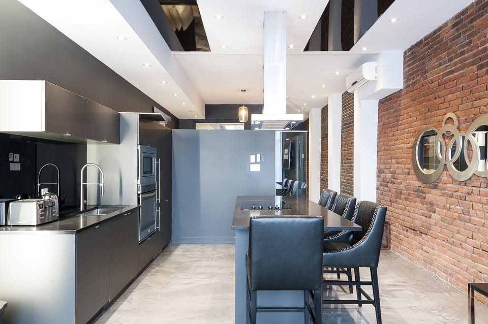 Fully equipped kitchen - utensils, pots and pans available inside cabinets