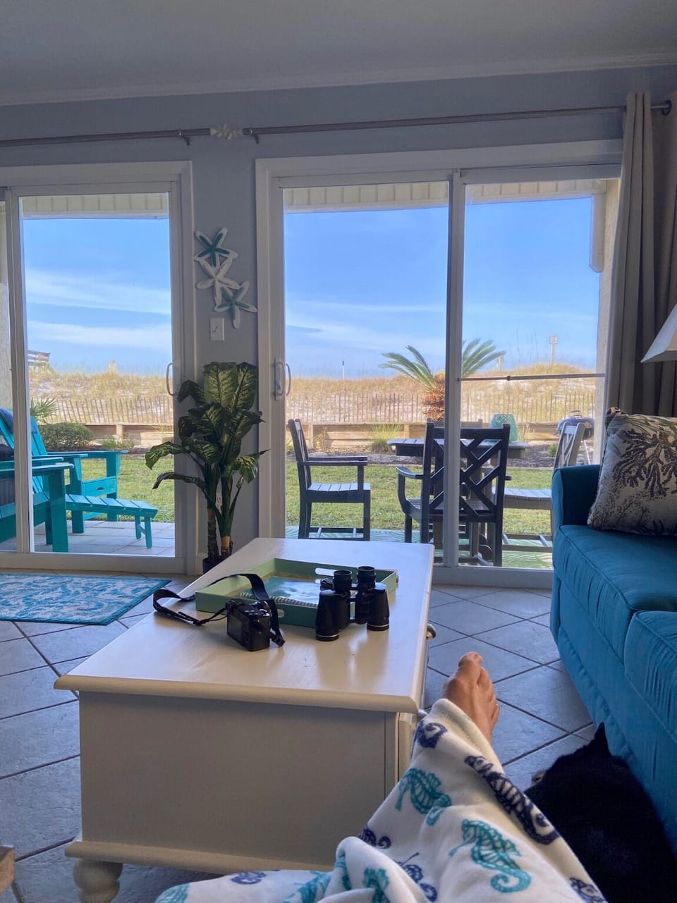 Early morning view from one of the new recliners 