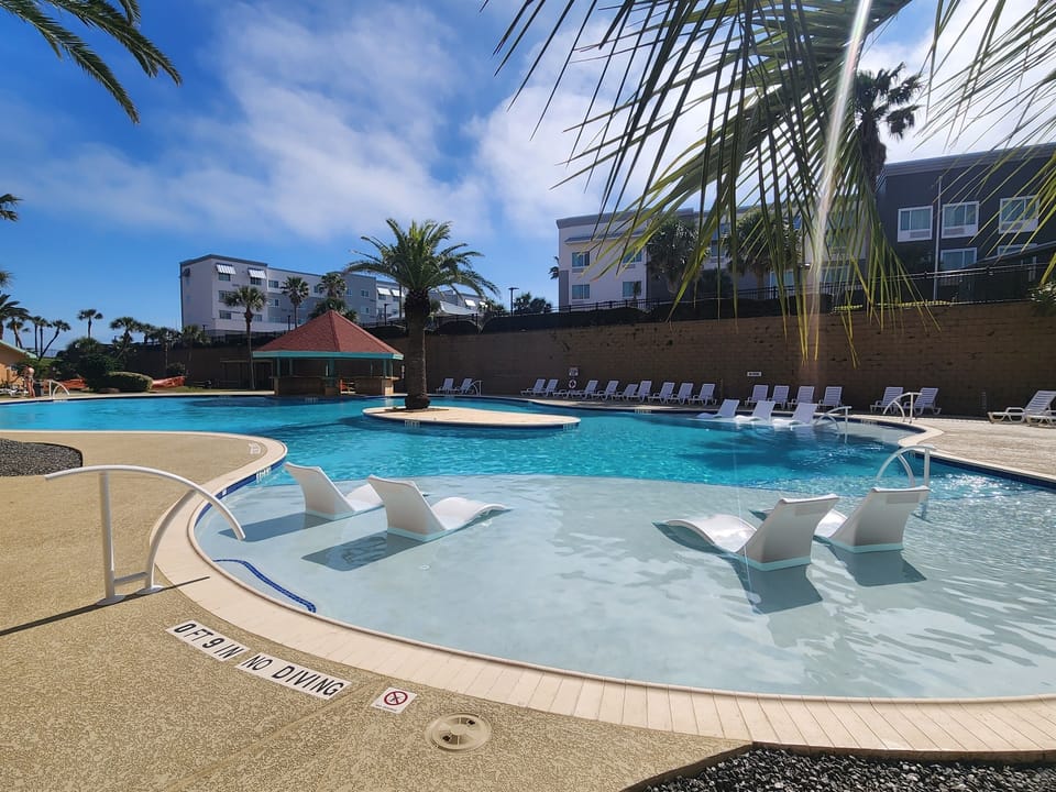 Sun ledges add in the newly renovated main pool!