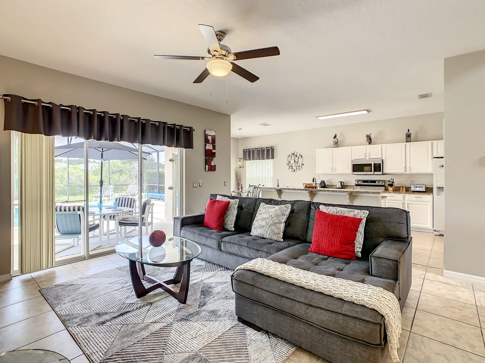Open floor plan in downstairs area