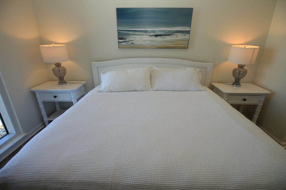 King sized bed in the second bedroom