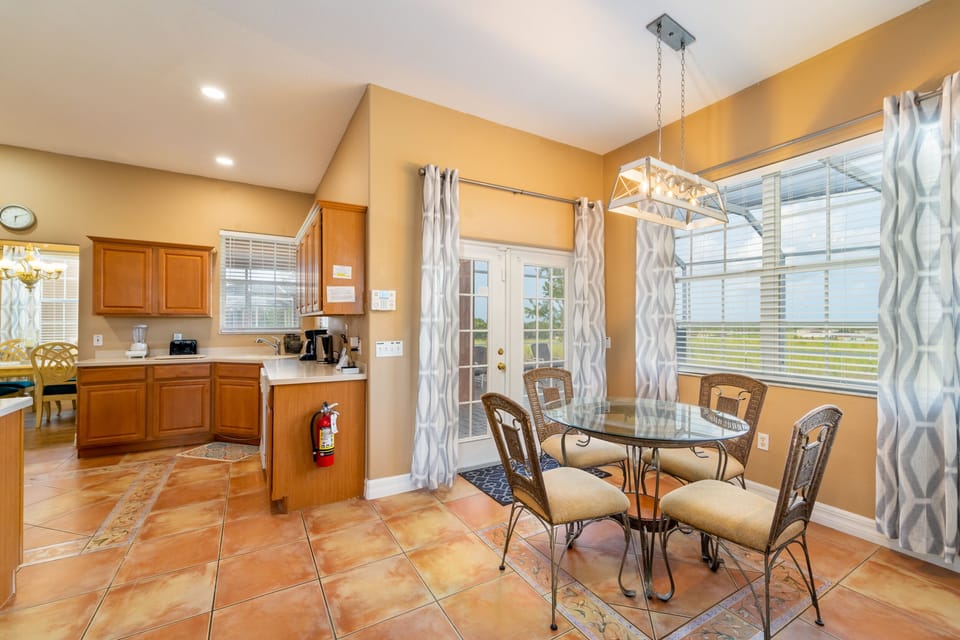 Kitchen and dinette table with seating for 4